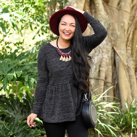 The House Of Gentry Tops - Heathers Charcoal Longsleeve